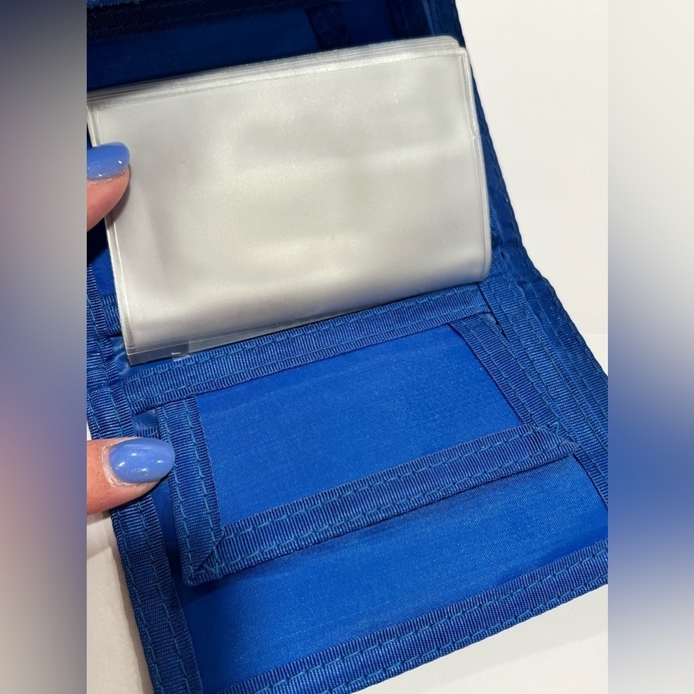 Vintage 1980’s Coca-Cola RARE BLUE Wave Tri-Fold Velcro Wallet Coke Classic - Picture 7 of 8